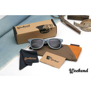 แว่นกันแดดลายผ้ายีนส์