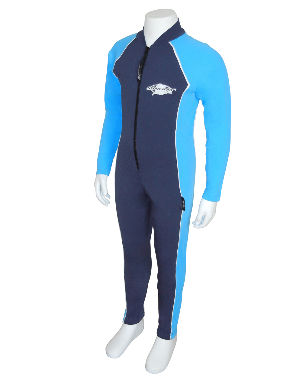 ชุดว่ายน้ำเด็ก Stingray Kids Stinger Suit แขนขายาว สีน้ำเงิน/ฟ้า กันรังสียูวี 50 + ไซส์ 8