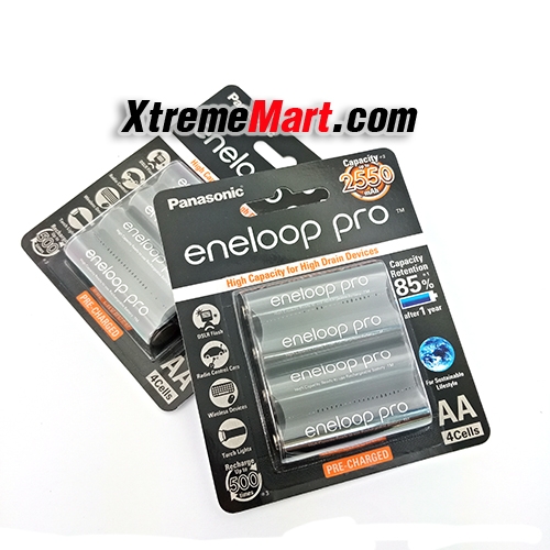แบตเตอรี่ชาร์จ Panasonic Eneloop Pro AA Rechargable 2550mAh Ni-Mh (ก้อนละ)