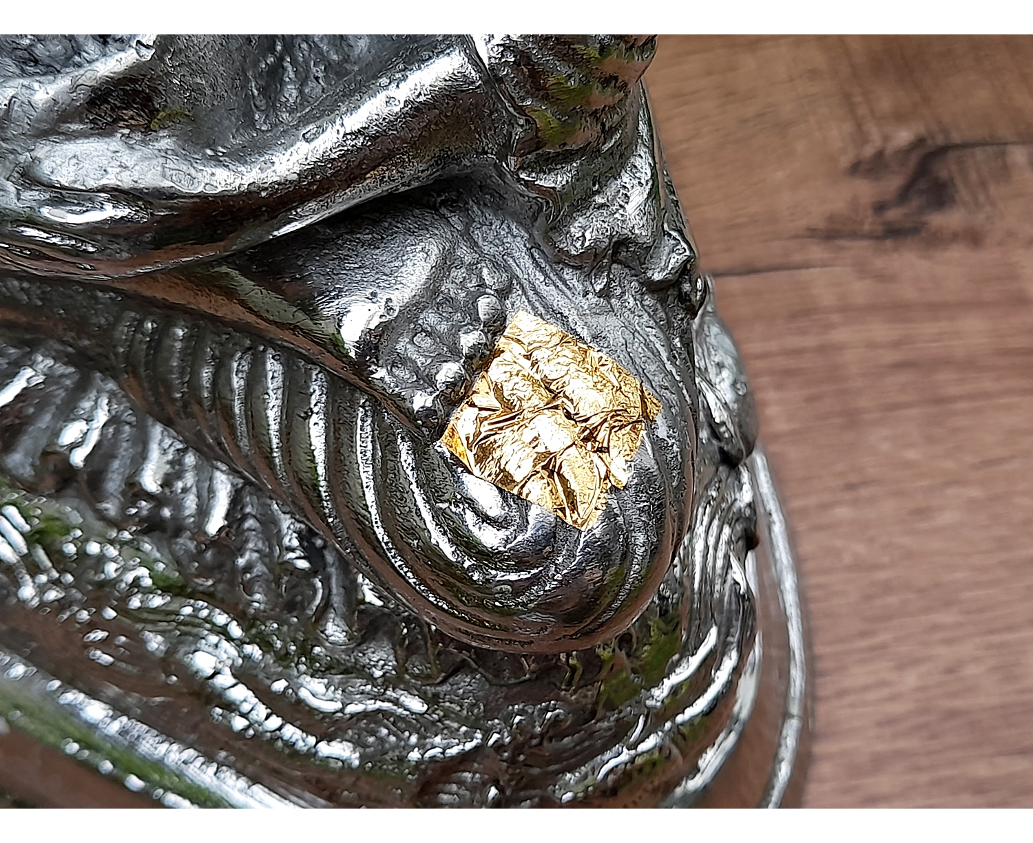 รูปหล่อ พระอุปคุต มหาลาภ ปราบมาร เนื้อโลหะแร่เงินยวง ปิดทอง4จุด ปี2549 (ขนาดตั้งบูชา หน้าตัก5นิ้ว สูง8นิ้ว) - หลวงพ่อวิชัย วัดแม่สะลาบ #รับประกันแท้ (#ปลุกเสกเข้าพิธีดีๆหลายพิธี ระยะเวลาเกือบ10ปี)