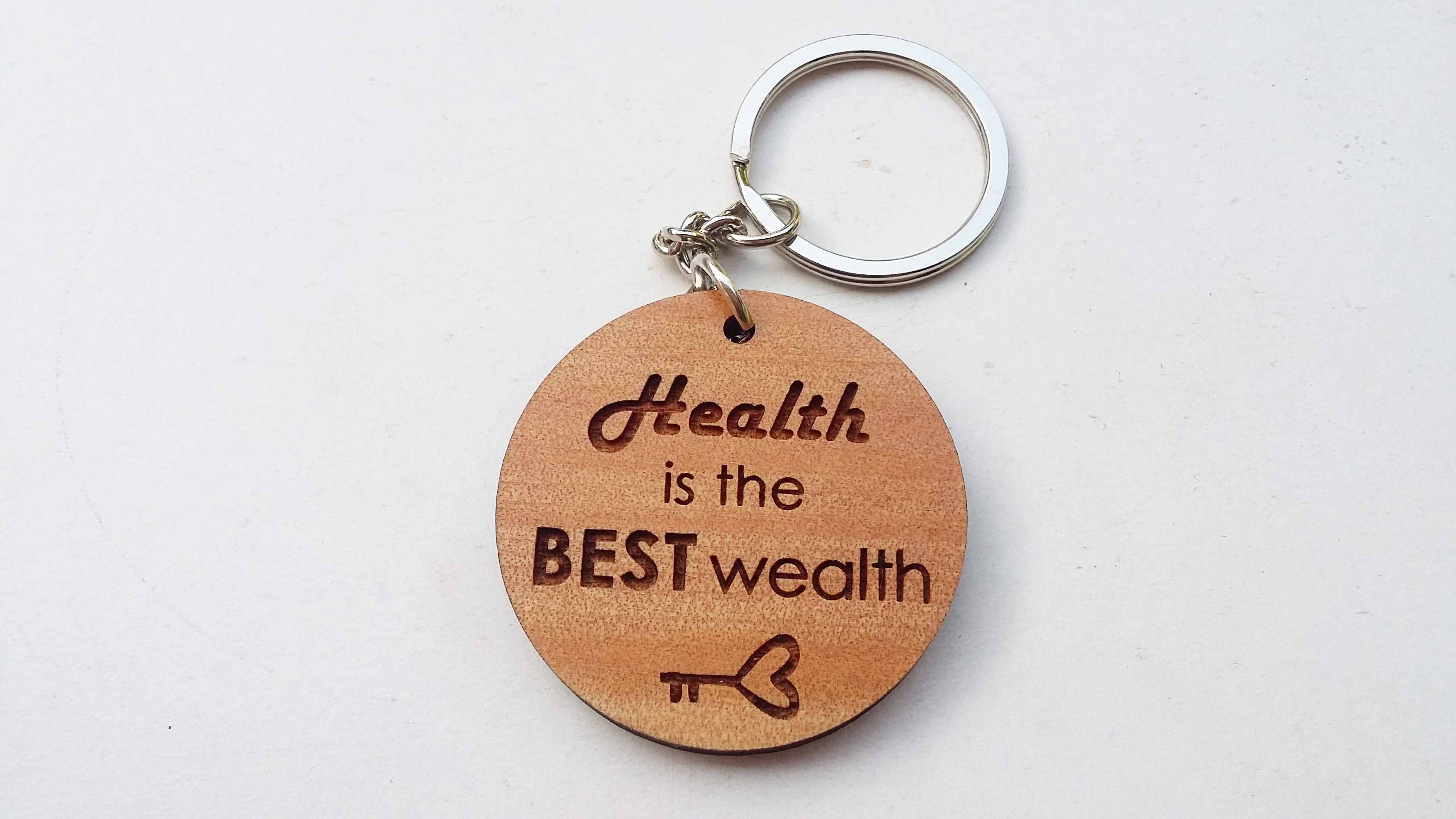 พวงกุญแจไม้ พวงกุญแจไม้ใส่ข้อความ