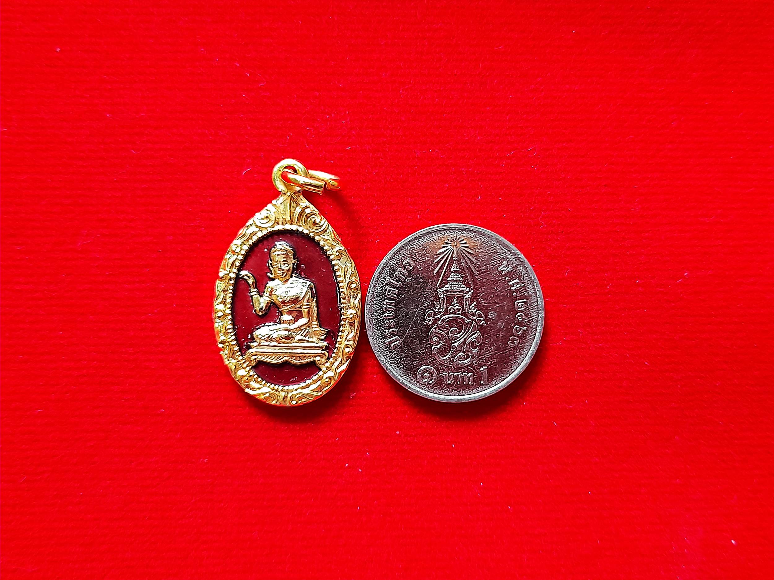 เหรียญแม่นางกวัก หลัง นกสาริกา เนื้อกระไหล่ทองลงยาแดง #รับประกันแท้และทัน - พระครูณรงค์ วัดดอน(ยานนาวา)
