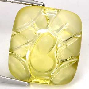 Lemon Quartz พลอยเนื้ออ่อนเลมอนควอช 16.76 กะรัต ขนาดตามใบเซอร์ 15.6x17.07x8.17 มิล รูปสี่เหลี่ยม เจียระไนแบบ 2 ด้าน เนื้อสะอาด สีสวย