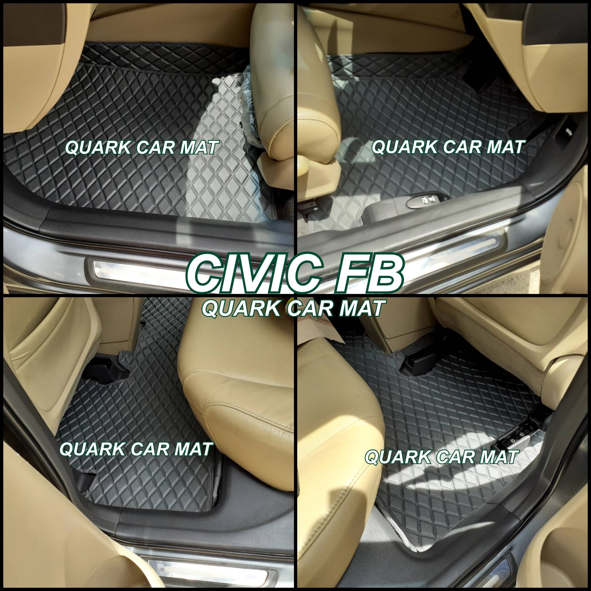 พรมลายVIP CIVIC FB ซีวิค ตรงรุ่น เต็มคัน