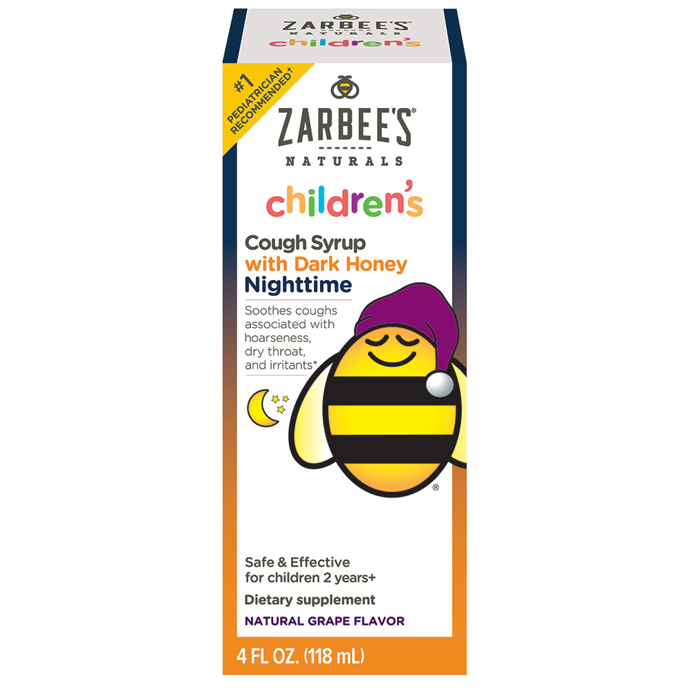 สมุนไพรบรรเทาอาการไอช่วงกลางคืนสำหรับเด็ก ZARBEE'S Naturals Children's Nighttime Cough Syrup Dark Honey