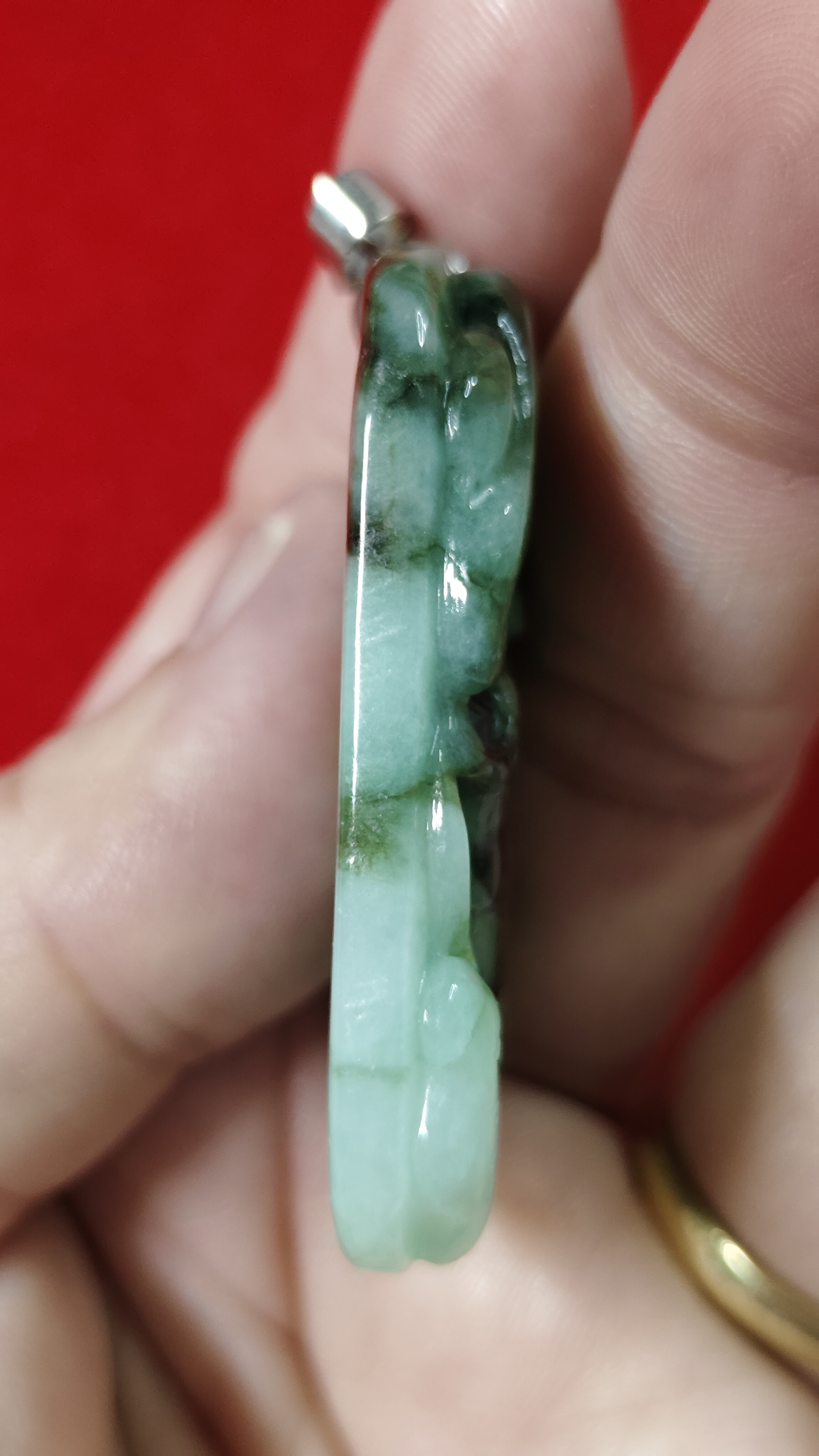 #จี้หยกพม่าแกะสลัก รหัสC-029