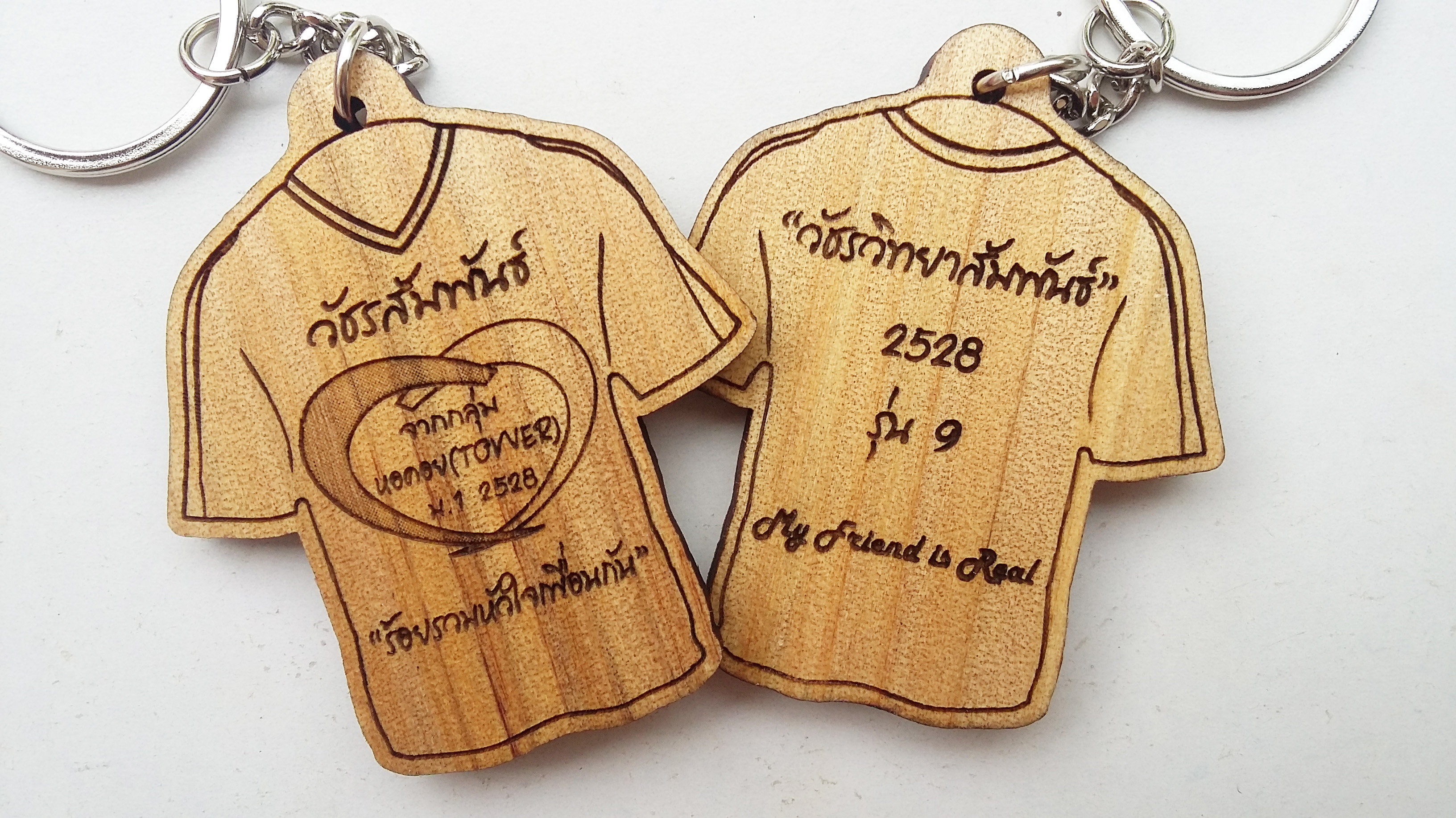 พวงกุญแจไม้ พวงกุญแจที่ระลึกประจำรุ่น/ของที่ระลึกกลุ่ม - วัชรวิทยาสัมพันธ์ 2528 รุ่น 9