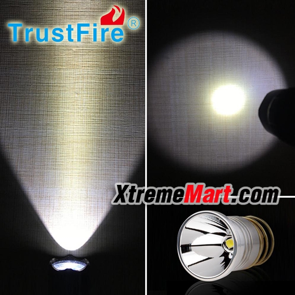 ชุดหลอดไฟฉาย TrustFire CREE XP-L V6 แรงดัน 3 - 8.4V 1000 ลูเมนส์ 3 โหมด