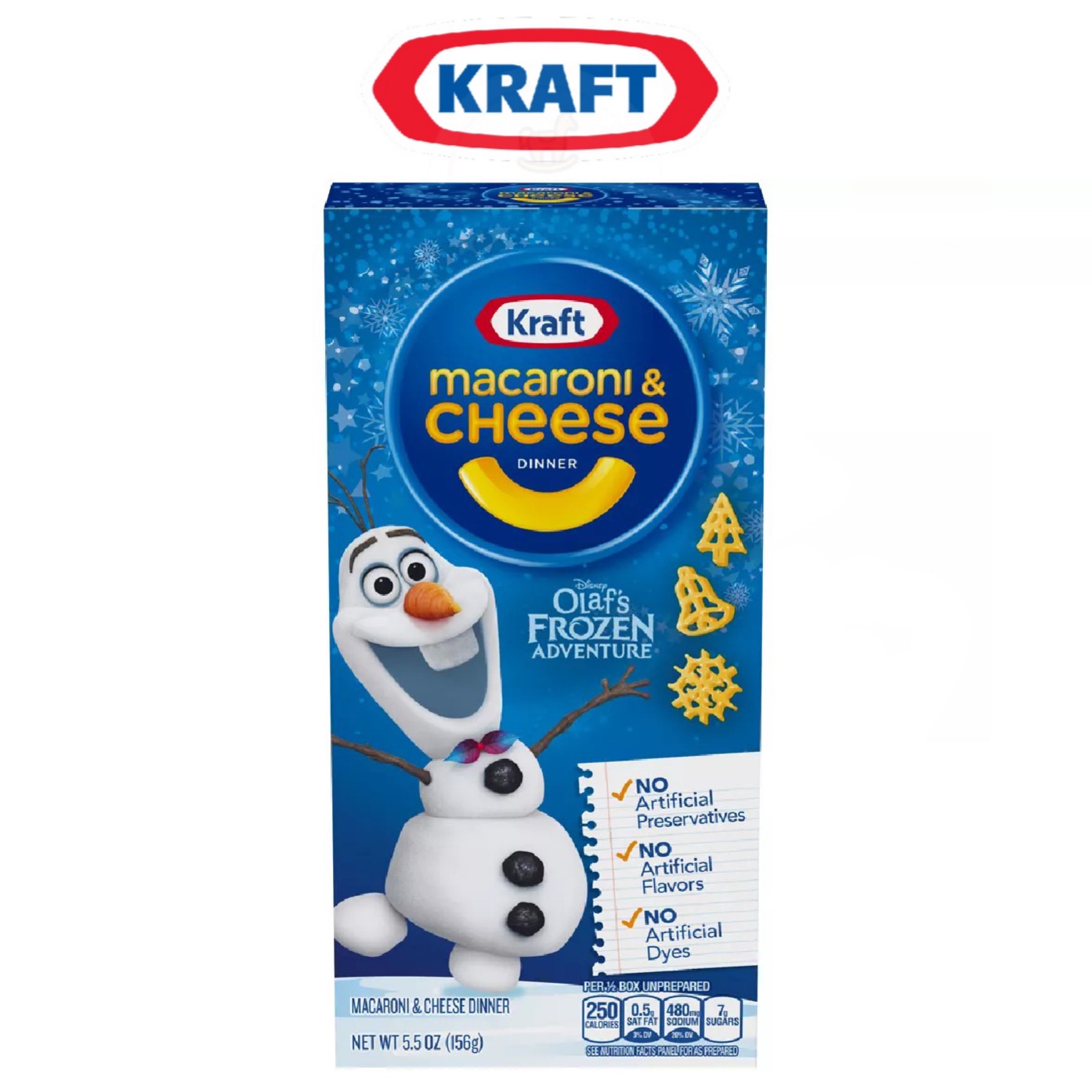 มะกะโรนีชีสสำหรับเด็ก Kraft Disney Frozen 2 Olaf Macaroni & Cheese Dinner Box