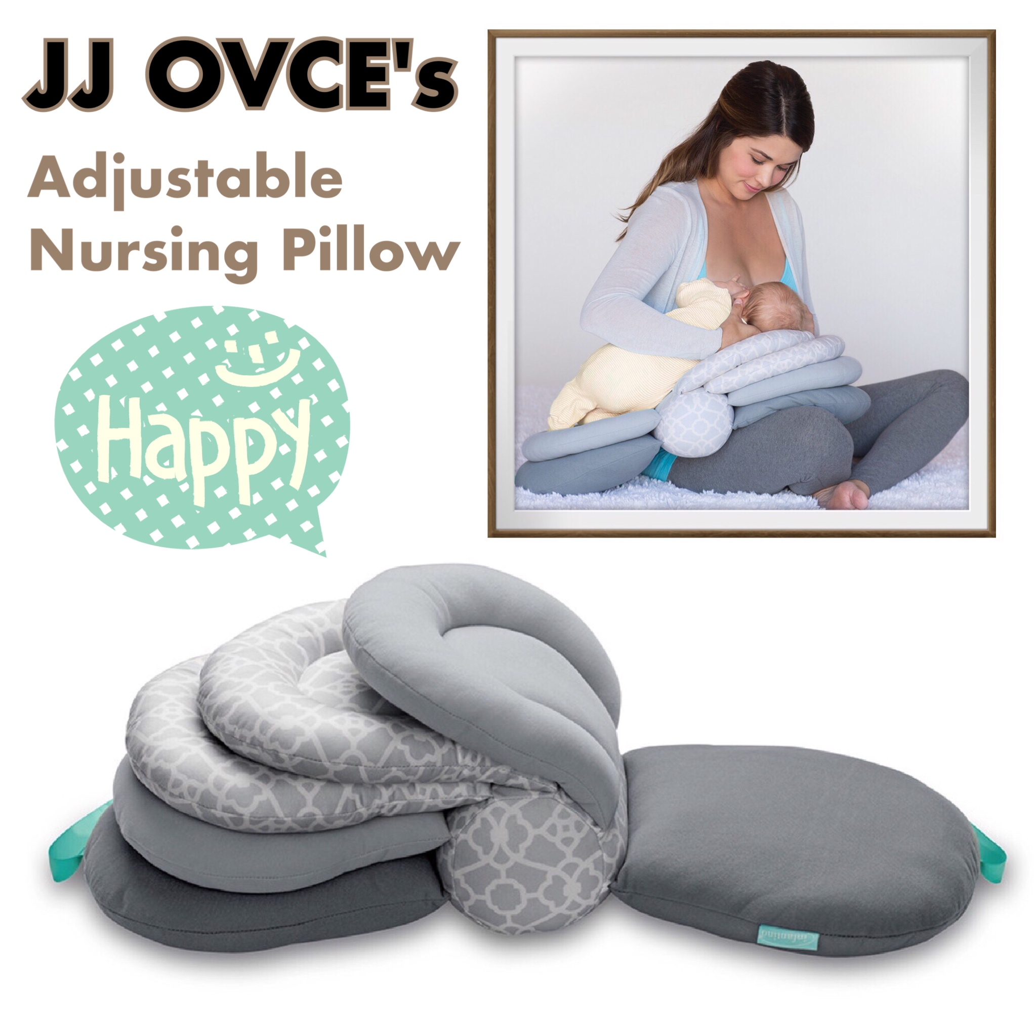 หมอนให้นมแบบปรับระดับได้ JJ Ovce Elevate Adjustable Nursing Pillow