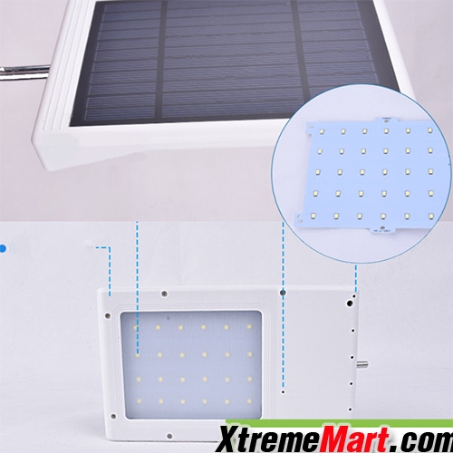 ชุดโคมไฟถนนโซล่าเซลล์ ระบบ Sensor ปิด-เปิดอัตโนมัติ 24 LED แสงสีขาว for Street Light and Outdoor
