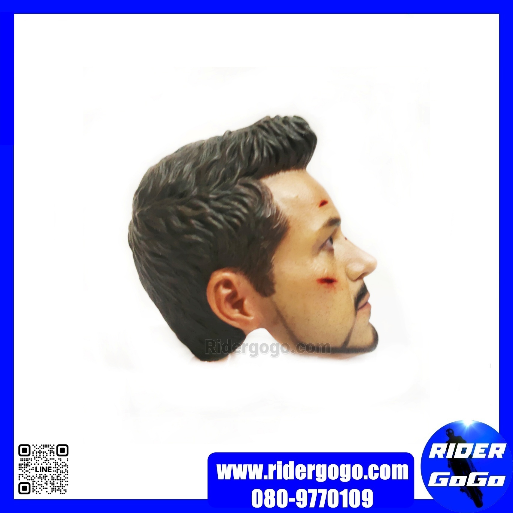 หัวโมเดล โทนี่ สตาร์ก ของแท้ Hot toys Ironman Tony Stark 1/6 Head Sculpt ไว้ใช้สำหรับโมเดล
