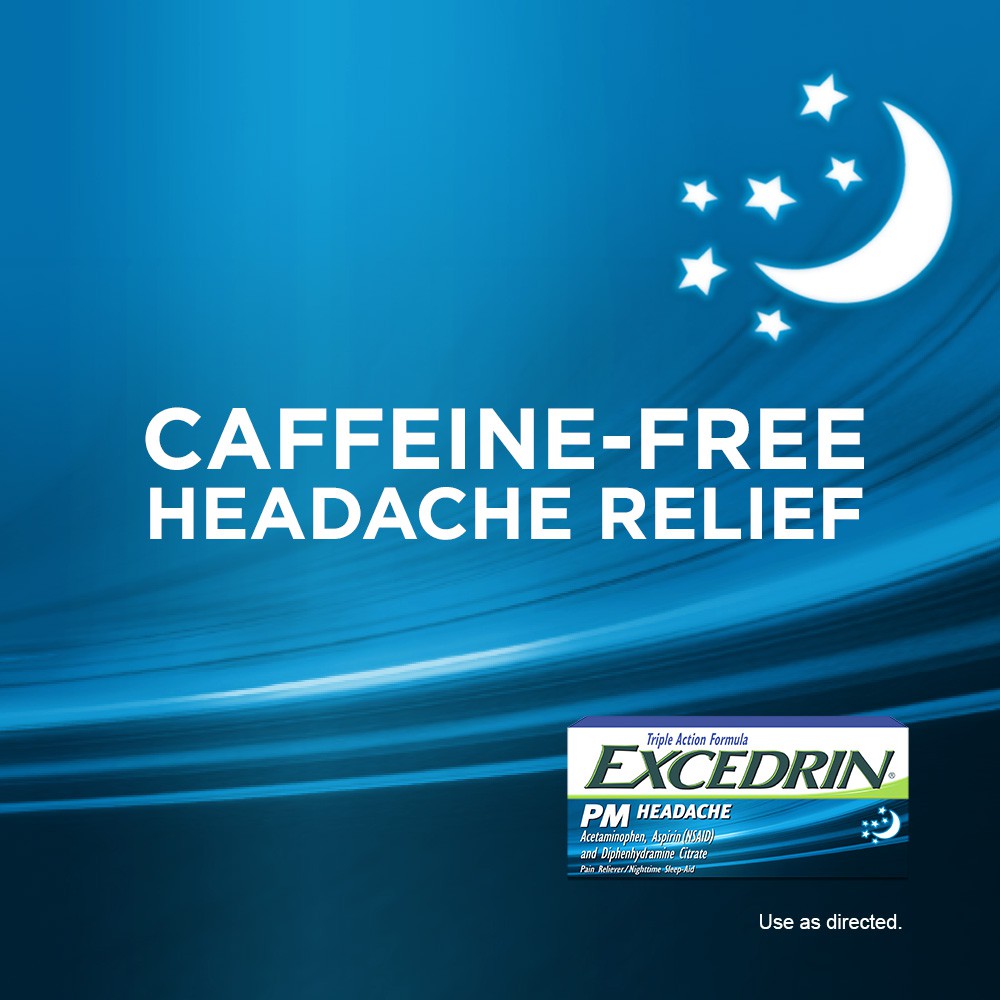 ยาบรรเทาอาการปวดศีรษะสำหรับกลางคืน gsk Excedrin PM Headache (24 Caplets)