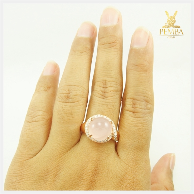 แหวนโรสควอตซ์แท้ ดีไซด์สวยเก๋ ดูมีสไตล์