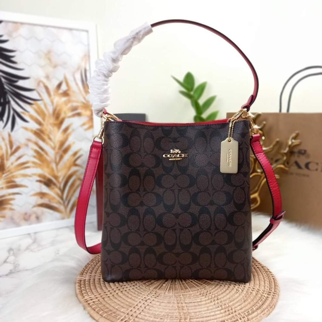 COACH TOWN BUCKET BAG IN SIGNATURE CANVAS (COACH 91512) (แอดไลน์ก่อนสั่งซืเอ)