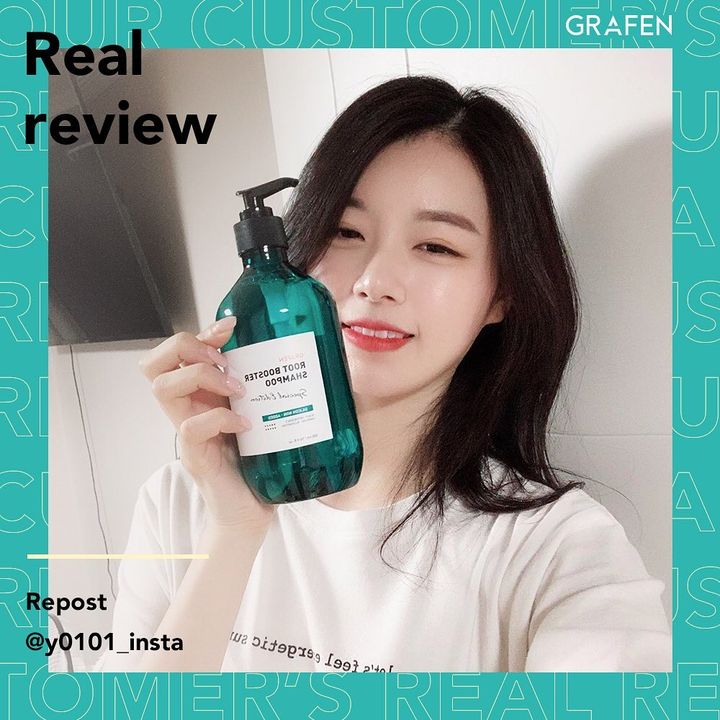 พร้อมส่ง Grafen Root Booster Shampoo 500mL แชมพูผมร่วง แชมพูเกาหลี อุดมด้วยสารสกัด 9 ชนิด จัดการกับปัญหาผมร่วงและรังแคได้อย่างอยู่หมัด สารสกัดจากชาเขียว อุดมไปด้วนสารต้านอนุมูลอิสระ ช่วยผ่อนคลายหนังศีรษะ สารสกัดจากถั่วดำ ช่วยปลอบประโลม และลดอาการอักเสบของ
