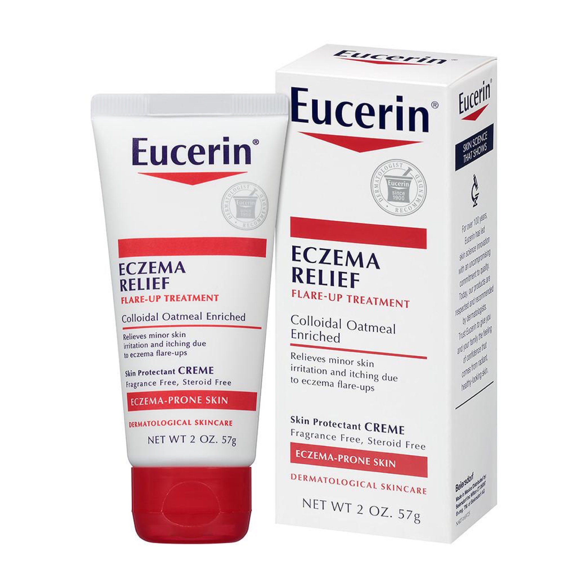 ครีมบำรุงผิวบรรเทาอาการภูมิแพ้ Eucerin Ezcema Relief Flare-Up Treatment (57g)