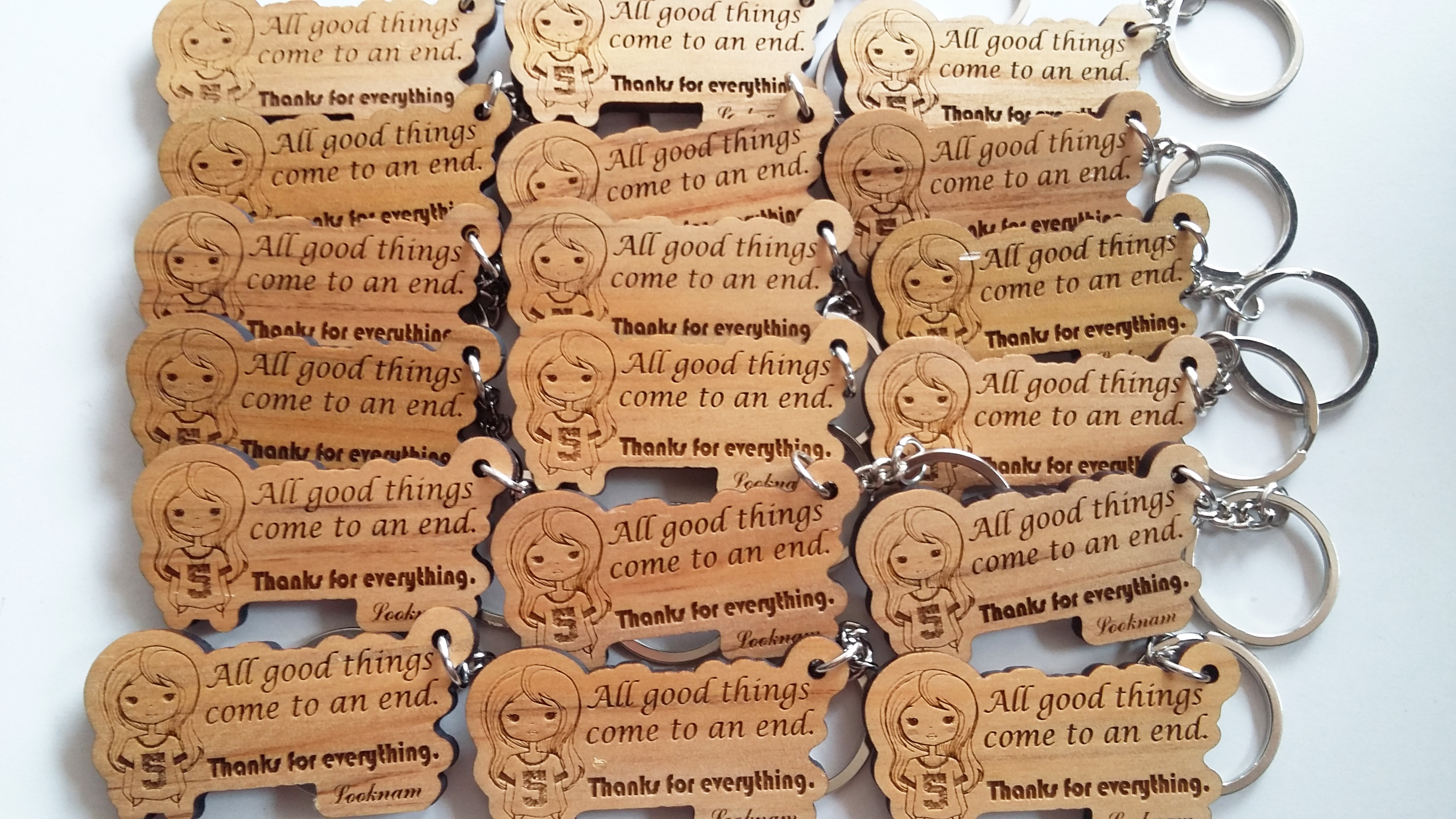 พวงกุญแจไม้ พวงกุญแจที่ระลึก - ของที่ระลึกขอบคุณ