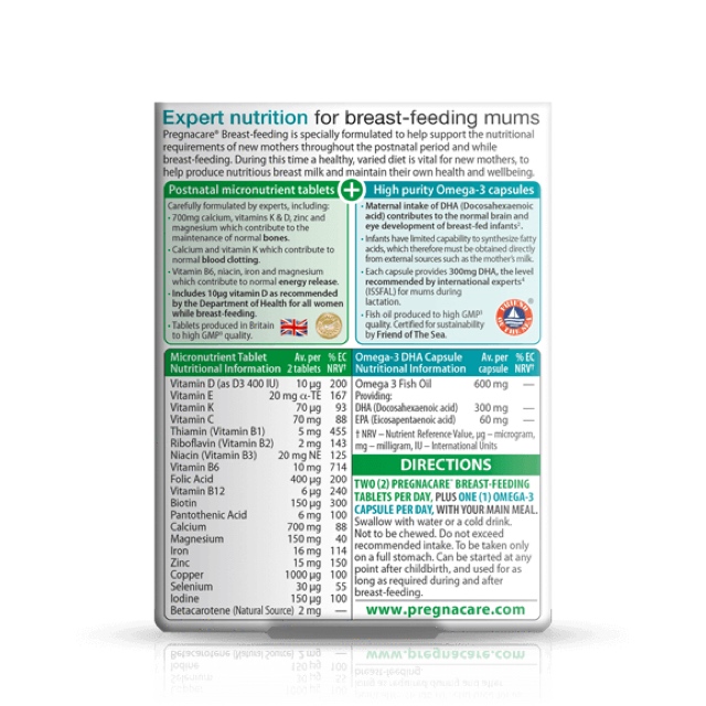 วิตามินสำหรับคุณแม่ให้นมบุตร Vitabiotics Pregnacare Breast-Feeding
