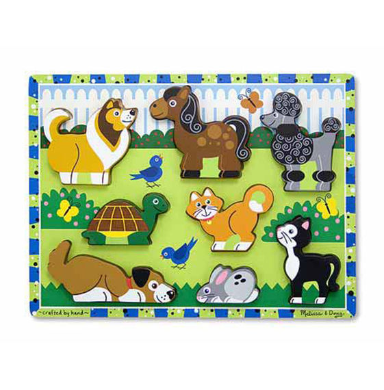 ชุดตัวต่อจัมโบ้รูปสัตว์เลี้ยง Melissa & Doug รุ่น Fresh Start Chunky Puzzly - Pets