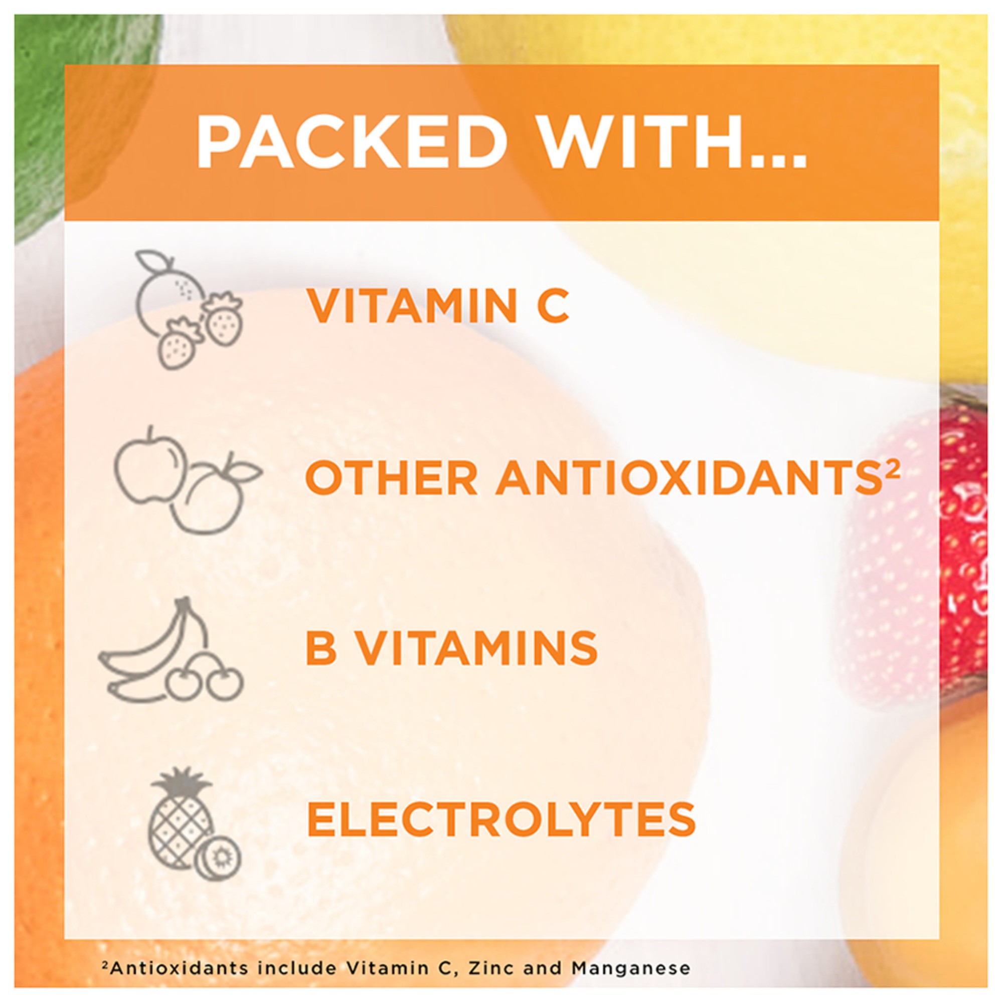 วิตามินเสริมภูมิคุ้มกันแบบซองละลายน้ำ Emergen-C 1,000mg Vitamin C Daily Immune Support (Super Orange)