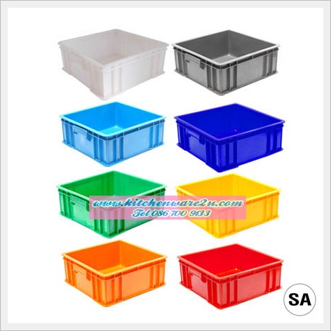 P06054 ลังเหลี่ยม ทึบ (34 x 34 x 13.5 cm) หนา เกรดเอ No.117 (ราคาส่งต่อ 6 ใบ:เฉลี่ย 225 บ/ใบ)