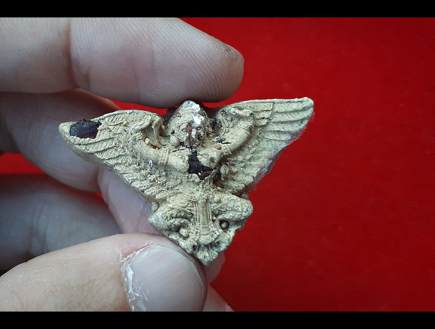 พญาครุฑ เนื้อผง(ผสมรวมโครตมวลสาร) ปี2560 #รับประกันแท้ - หลวงพ่อหนุน วัดพุทธโมกข์