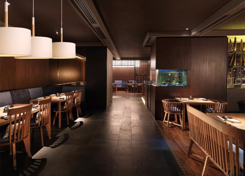 โคมไฟแขวนเพดานโป๊ะผ้าหัวไม้สไตล์โมเดิร์น 40cm [P3810]