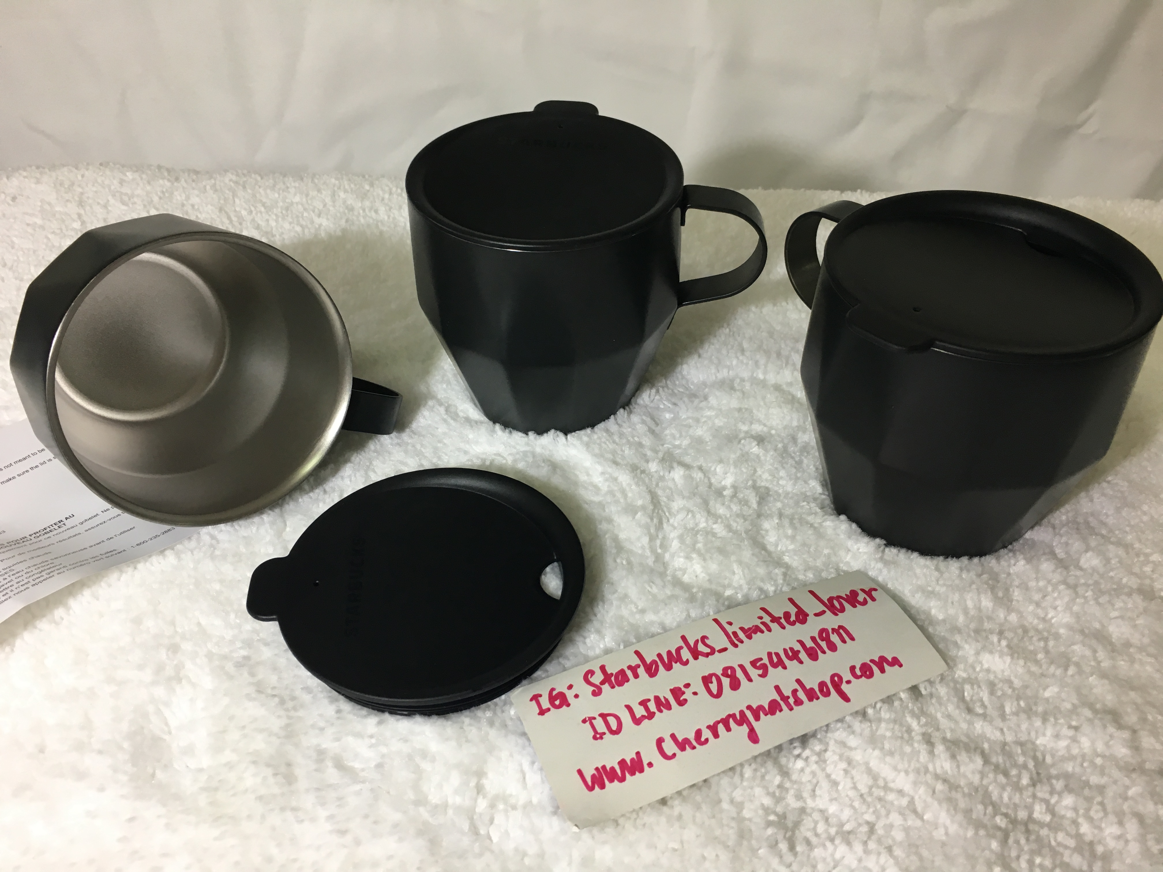 #สาวกพี่บัคส์ห้ามพลาด #แก้วสตาร์บัคส์สีดำด้านทรงตัดเหลี่ยมเพชรหายาก งานละเอียด สแตนเลสทั้งใบผลิตยากมากแบบนี้ สีดำด้านที่ใครๆตามหา แก้วสตาร์บัคส์อเมริกาใบเท่สแตนเลสดำด้านทรงตัดเหลี่ยมเพชรlimited Verismo® Stainless Steel Faceted Mug