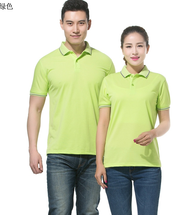 P6012005 เสื้อฟอร์มพนักงาน เสื้อยืดปกโปโล เสื้อโปโลสีเขียว P6012005