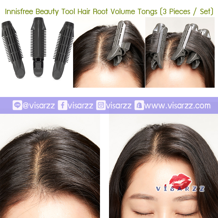(ขายส่ง 235.-) Innisfree Beauty Tool Hair Root Volume Tongs 3 Pieces กิ๊บยกโคนผม ช่วยเพิ่มวอลุ่มให้กับผมของคุณ ไม่ให้ลีบแบนติดหนังศีรษะ เพิ่มความละมุนดูเป็นธรรมชาติให้กับทรงผมของคุณ
