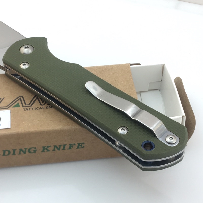 มีดพับ LAND 911 ด้ามสีเขียว ของแท้ 100% (เวอร์ชั่นหมุดสีเงิน) G10 ระบบ Ball bearing เปิด-ปิด ลื่นมาก Folding Knife
