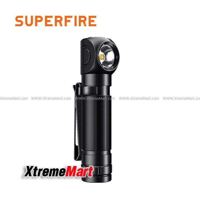 ชุดเซตไฟฉาย SuperFire รุ่น TH04 แสงขาว 600 ลูเมน 5โหมด USB Rechargeable
