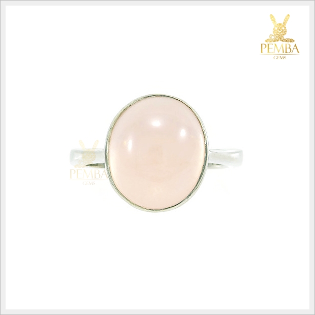 แหวนโรสควอตซ์แท้ อัญมณีชมพูอ่อน เพิ่มเสน่ห์ความมั่นใจ