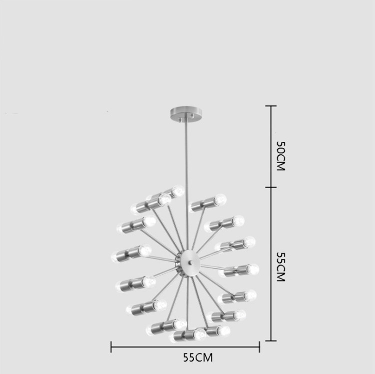โคมไฟแขวนเพดานเหล็กสไตล์ Modern simplicity ทรงวงล้อชิงช้าสวรรค์ [MS8022]