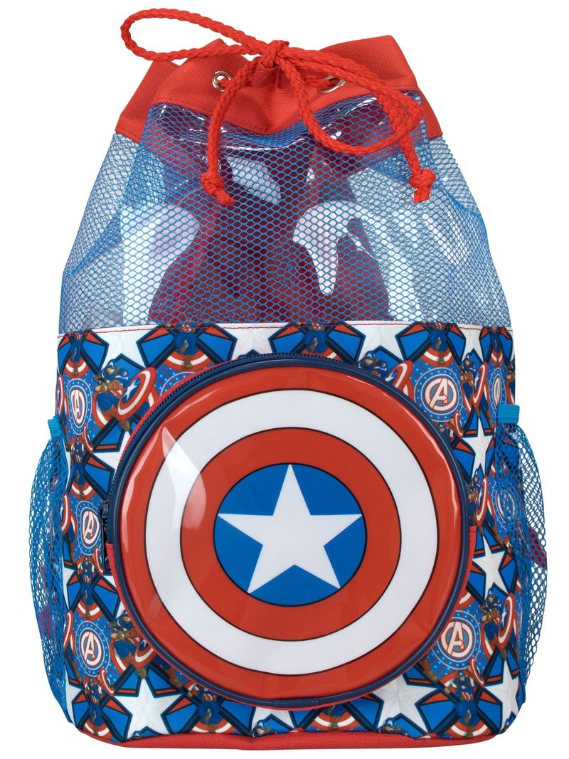 กระเป๋าสะพายเป้กันน้ำ Character UK Captain America Swim Bags for Kids