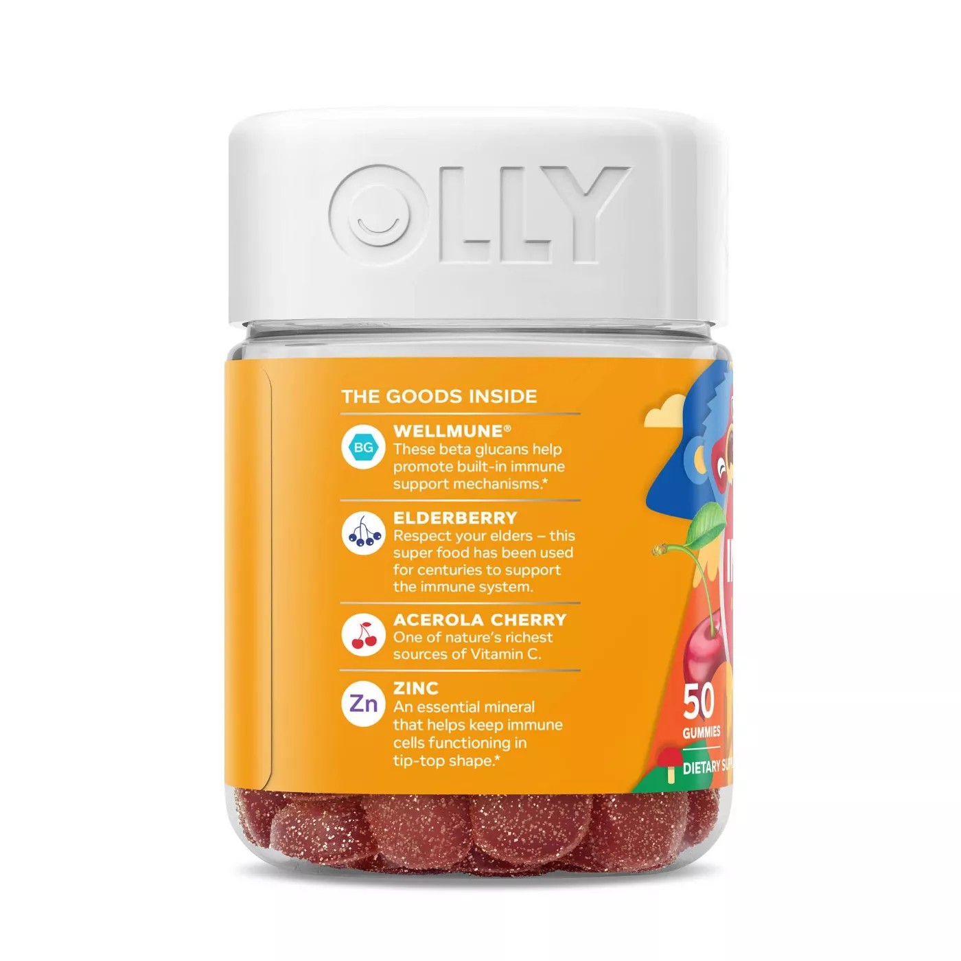 วิตามินเสริมระบบภูมิคุ้มกันชนิดกัมมี่สำหรับเด็ก OLLY Kids Immunity Immune System Support