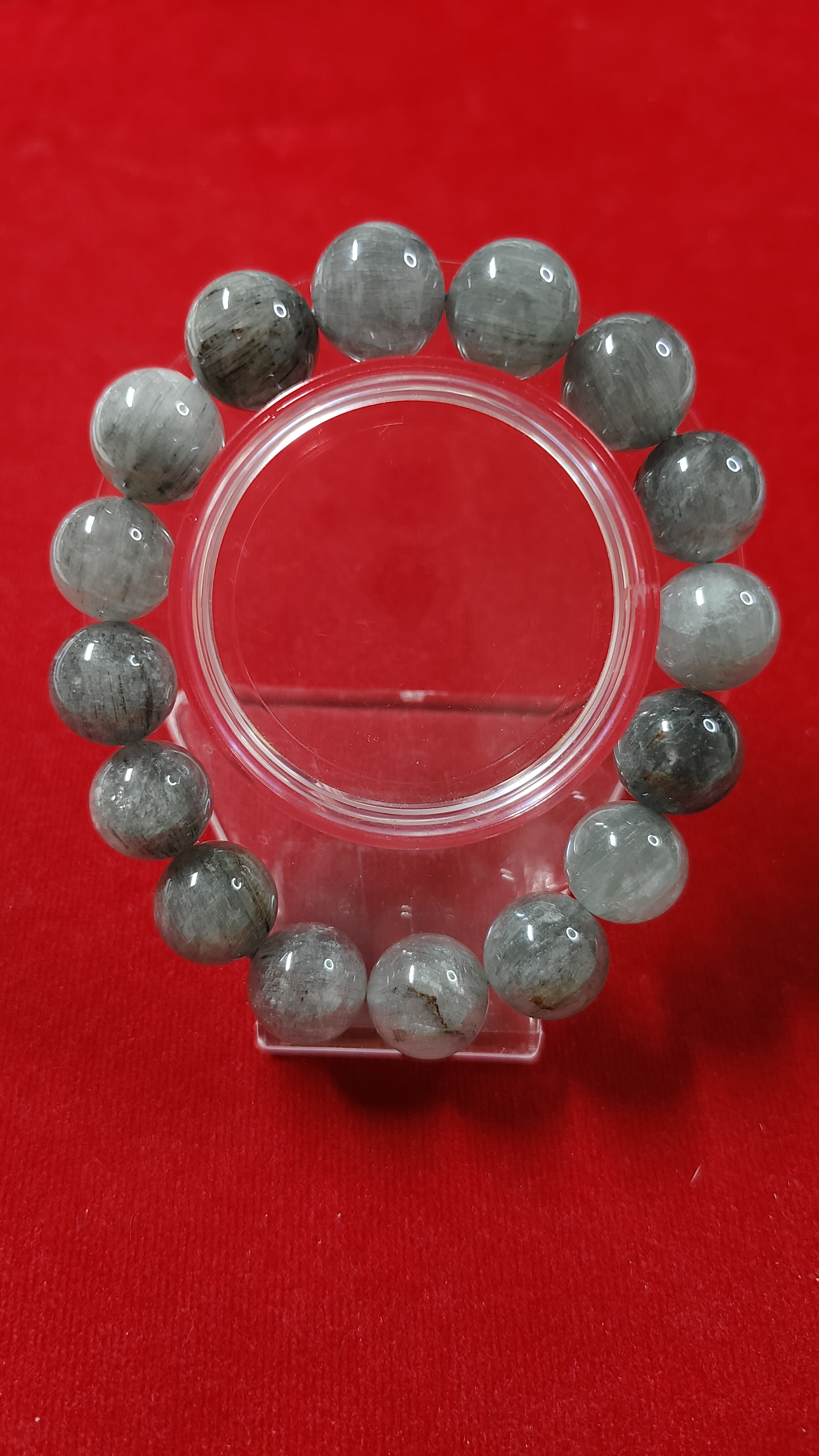 #ข้อมือแก้วโป่งข่าม(แก้วฟ้าแร)รหัสbh-0052