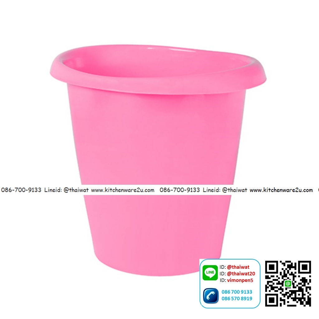 P04505 ถังขยะกลม 8.7 ลิตร (กว้าง 24* ยาว 30* สูง 27 cm) เกรดเอ หนา สีสวย No.1146 ราคาส่งต่อ 12 ใบ: เฉลี่ย 75 บ/ใบ ขายส่งพลาสติกเกรดเอ