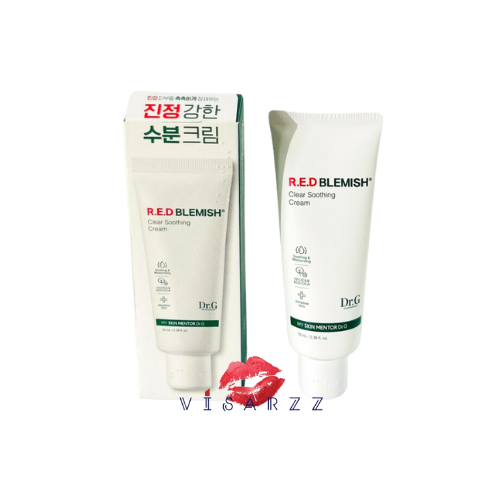 Dr.G Red Blemish Soothing Cream 10 mL ครีมบำรุงผิว สำหรับผิวอ่อนแอเป็นสิวลดรอยแดงของผิวเป็นสิวและผิวแห้ง ระคายเคืองง่ายแพ้ง่าย เนื้อเจลครีมซึมไว