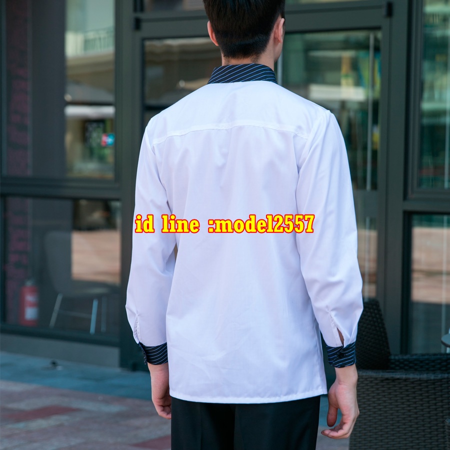 F6109005 เสื้อพนักงานต้อนรับพนักงานเสริฟเสื้อพนักงานโรงแรมนรีสอร์ทเสื้อเชิ้ต F6109005 ขาว แดง เขียว L-3XL