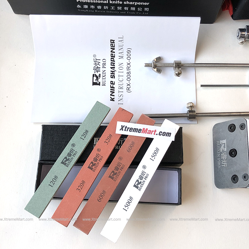 ชุดหินลับมีด เครื่องลับมีด ที่ลับมีด Ruixin Pro RX-008 Professional Kitchen Knife Sharpener System Fix-angle 4 Stones (ชุดละ)