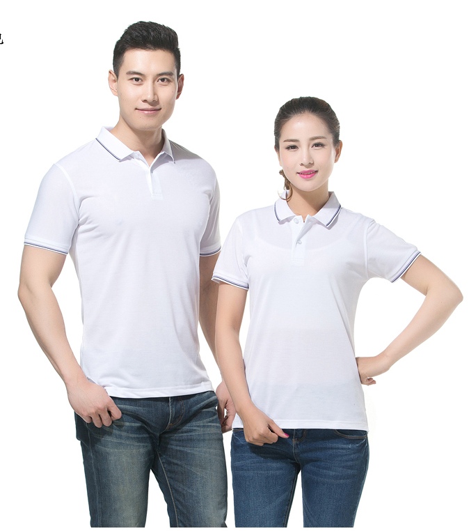 P6012007 เสื้อฟอร์มพนักงาน เสื้อยืดปกโปโล เสื้อโปโลสีขาว P6012007