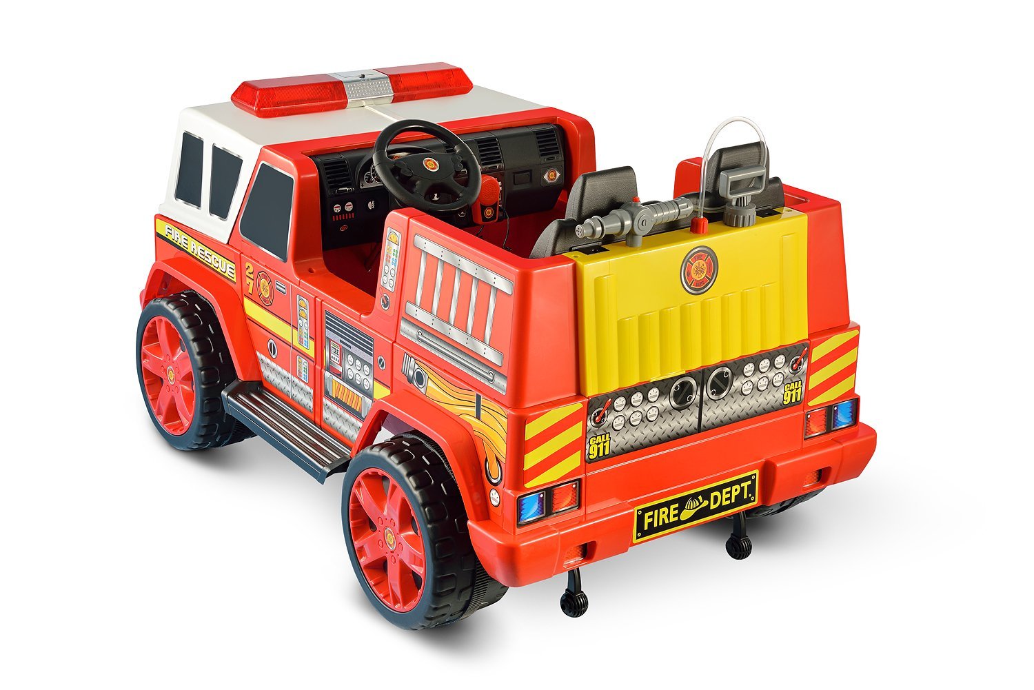 รถดับเพลิงแบตเตอรี่ Kid Motorz Fire Engine 2-Seater 12-Volt Ride-On