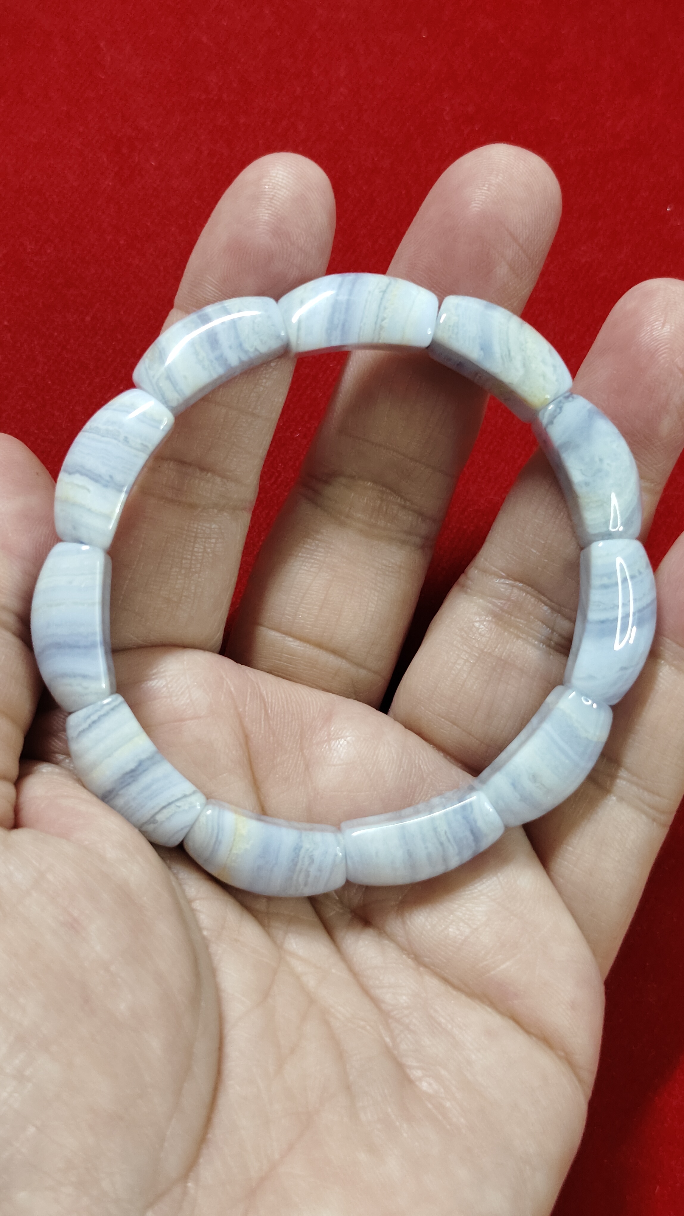 #ข้อมือหินบลูเลซอาเกตรหัสbh-0050