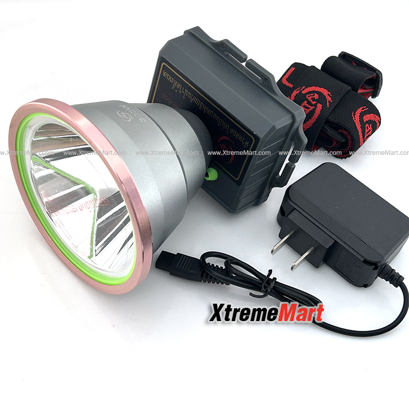 ไฟฉายคาดหัว HD-300W หลอด LED 2000 ลูเมนส์ แสงพุ่ง แรงไกล Rechargable HeadLamp