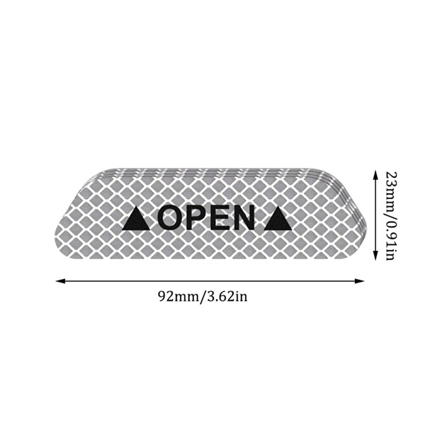 สติ๊กเกอร์สะท้อนแสง open ใช้สำหรับติดรถยนต์แพ็ค 4 ชิ้น