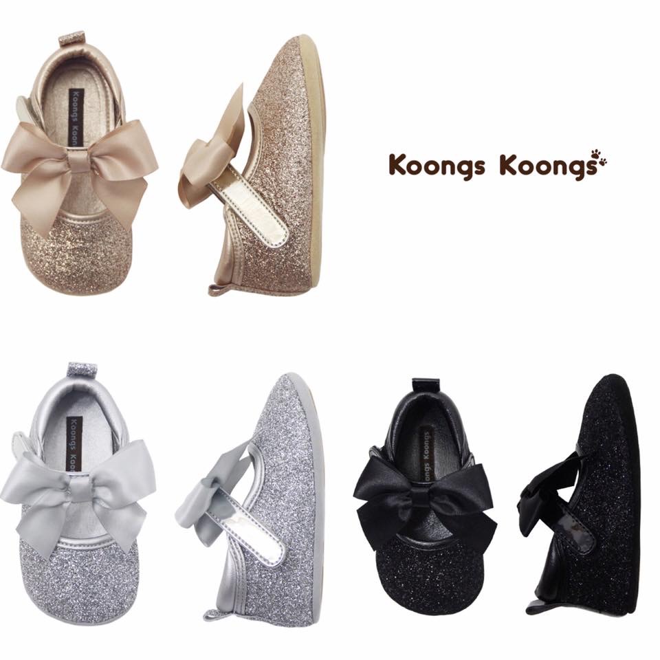 รองเท้าสุดหรูสำหรับเจ้าหญิงน้อยวัยเตาะแตะ Koongs Koongs รุ่น [Ribbon] - Tinkerbell Collections