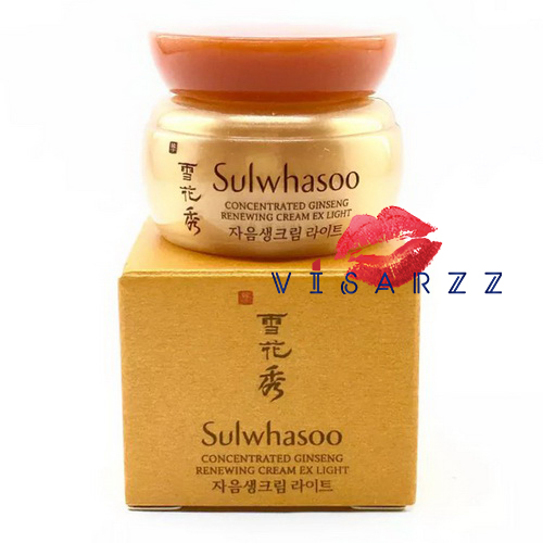 Sulwhasoo Concentrated Ginseng Renewing Cream Ex Light 5 mL ครีมสมุนไพรระดับตำนานของเกาหลี อุดมด้วยส่วนผสมเข้มข้นของโสม ลดเลือนริ้วรอยอย่างดีเยี่ยม