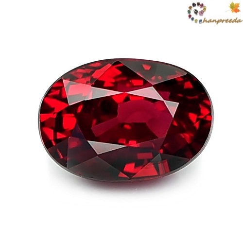 Natural Ruby พลอยทับทิม แทนซาเนีย ขนาด 2.09 กะรัต รูปไข่ สีแดงสวย ไม่ติดส้ม เนื้อสะอาดมองตาเปล่าไม่มีตำหนิ ส่องด้วยกล้องขยายสะอาด 99%